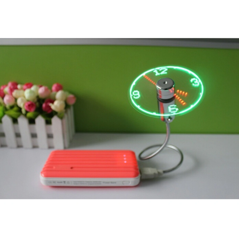 Flexible Mini USB LED Cooling Flashing Fan for PC Laptop Notebook Desktop