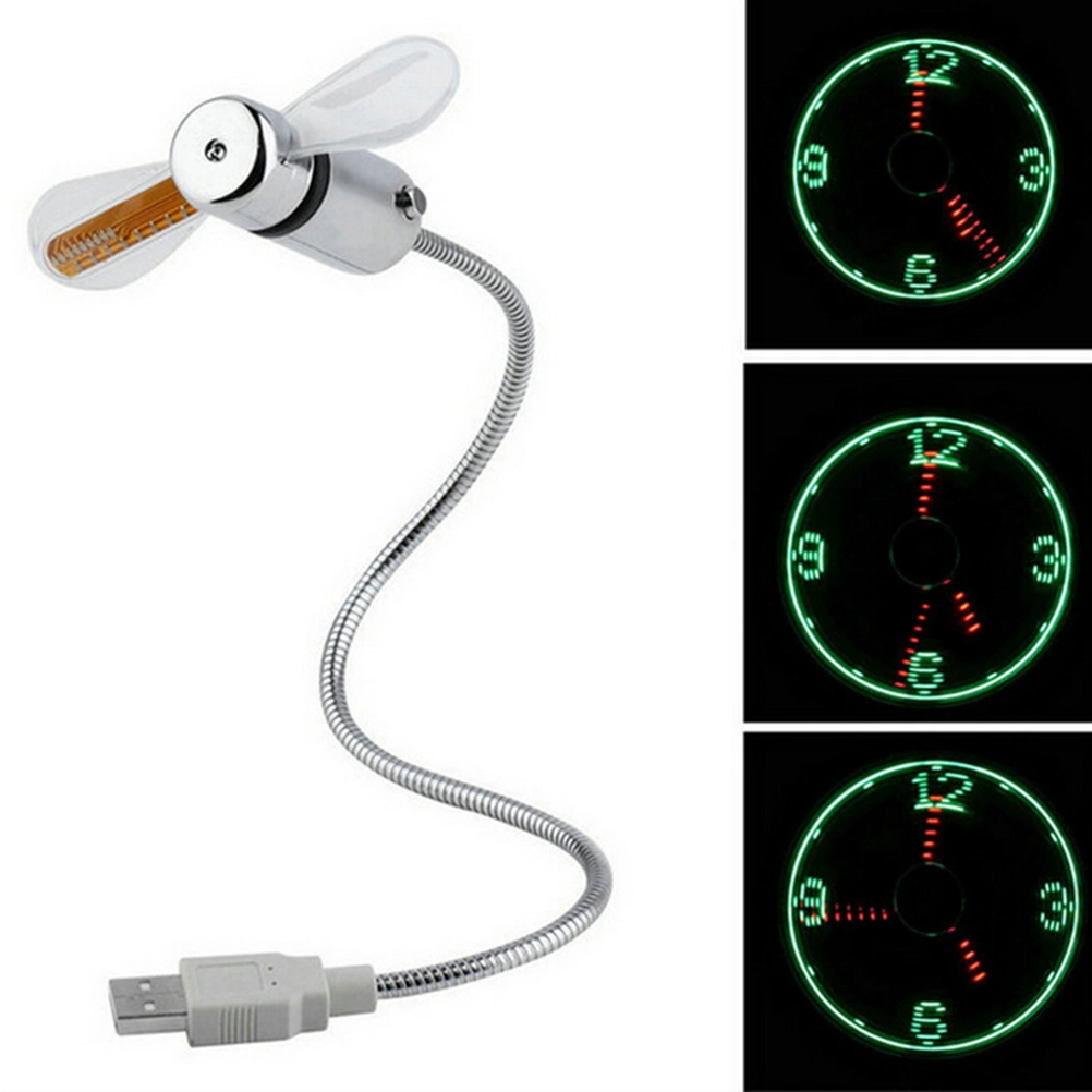 Flexible Mini USB LED Cooling Flashing Fan for PC Laptop Notebook Desktop