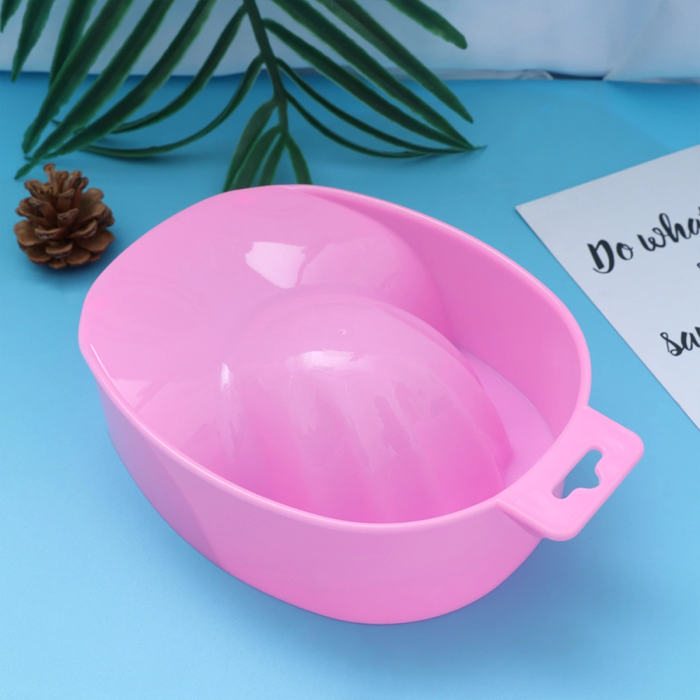 1Pc Single-layer Soaking Bowl Nail Removal Bowl Rectangular Nail Care Bowl Manicure Care Bowl (Pink)