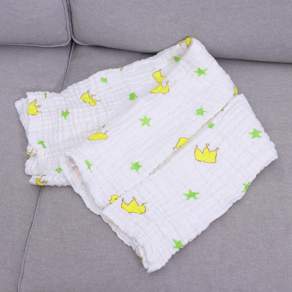 Six Layers Gauze Cotton Wrapped Towel Crown Pattern Blanket for Newborn Baby Infant