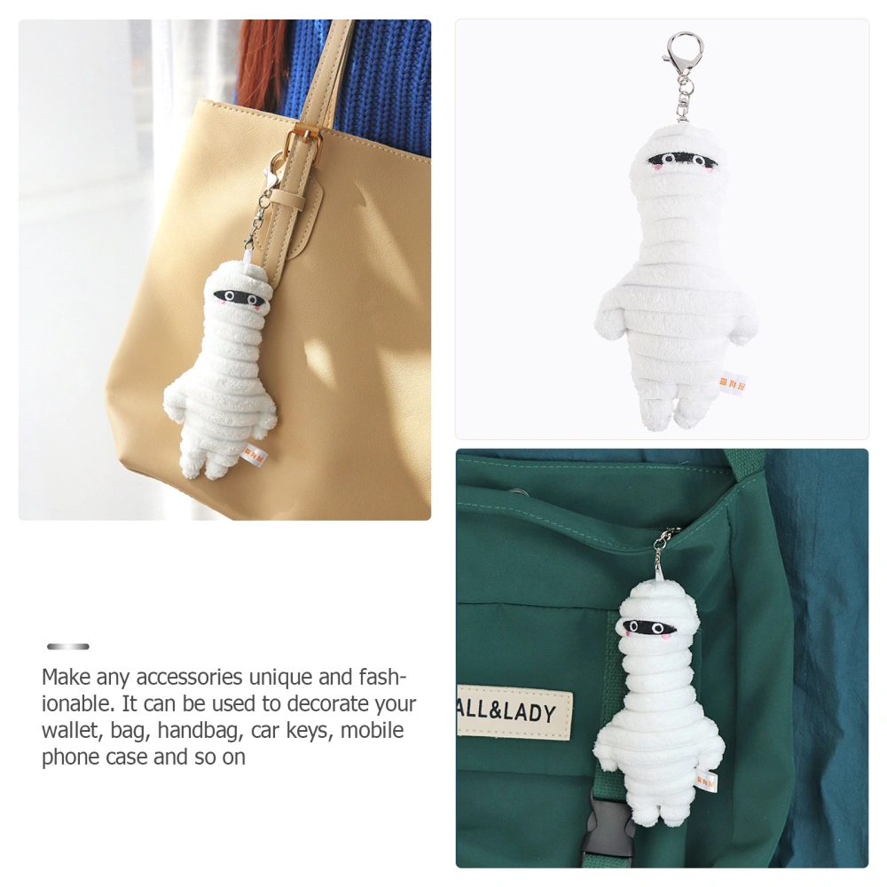 1Pc Mummy Shaped Keyring Pendant Decorative Keychain Gift Cartoon Bag Pendant