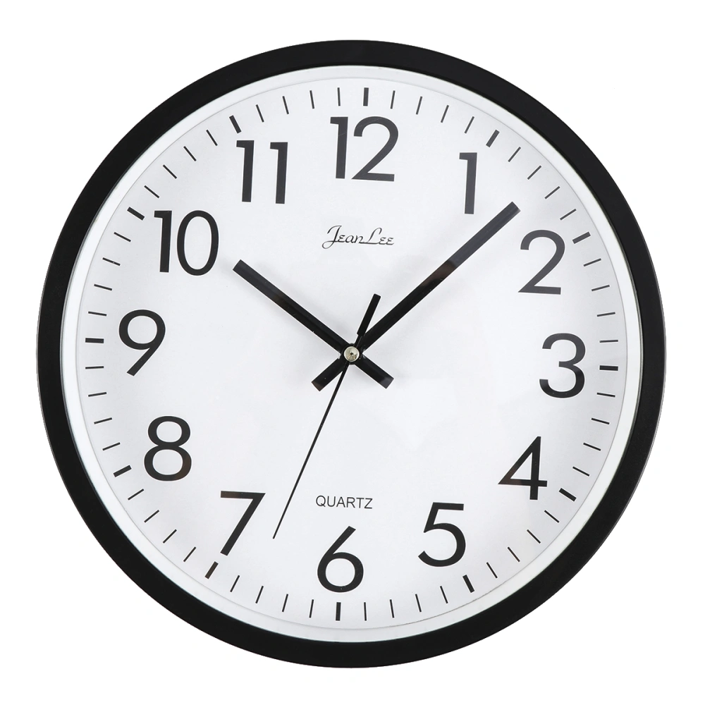 10-inch Minimalist Wall Clock Creative Silent Clock for Decoration (Black Frame)