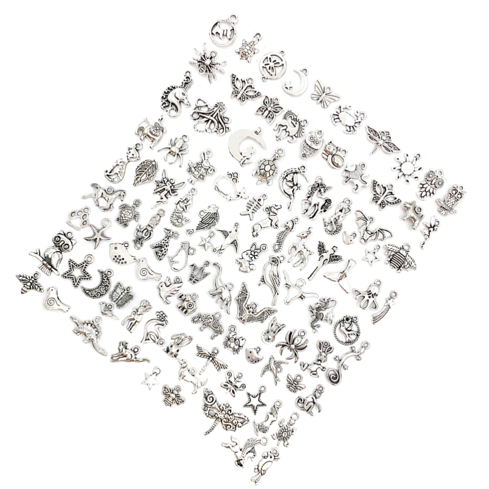 84pcs Antique Silver Alloy Pendants DIY Animals Charms Jewelry Making Accessory for Bracelet Necklace