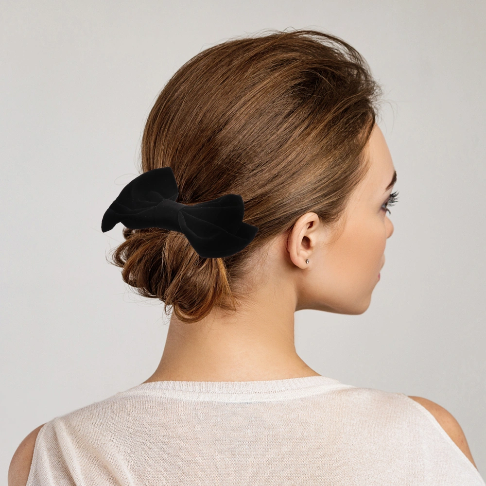 Adorable Bowknot Hairpins Fashion Hair Clip Pretty Barrette Fashion Hair Accessory for Woman Girl Lady (Black)