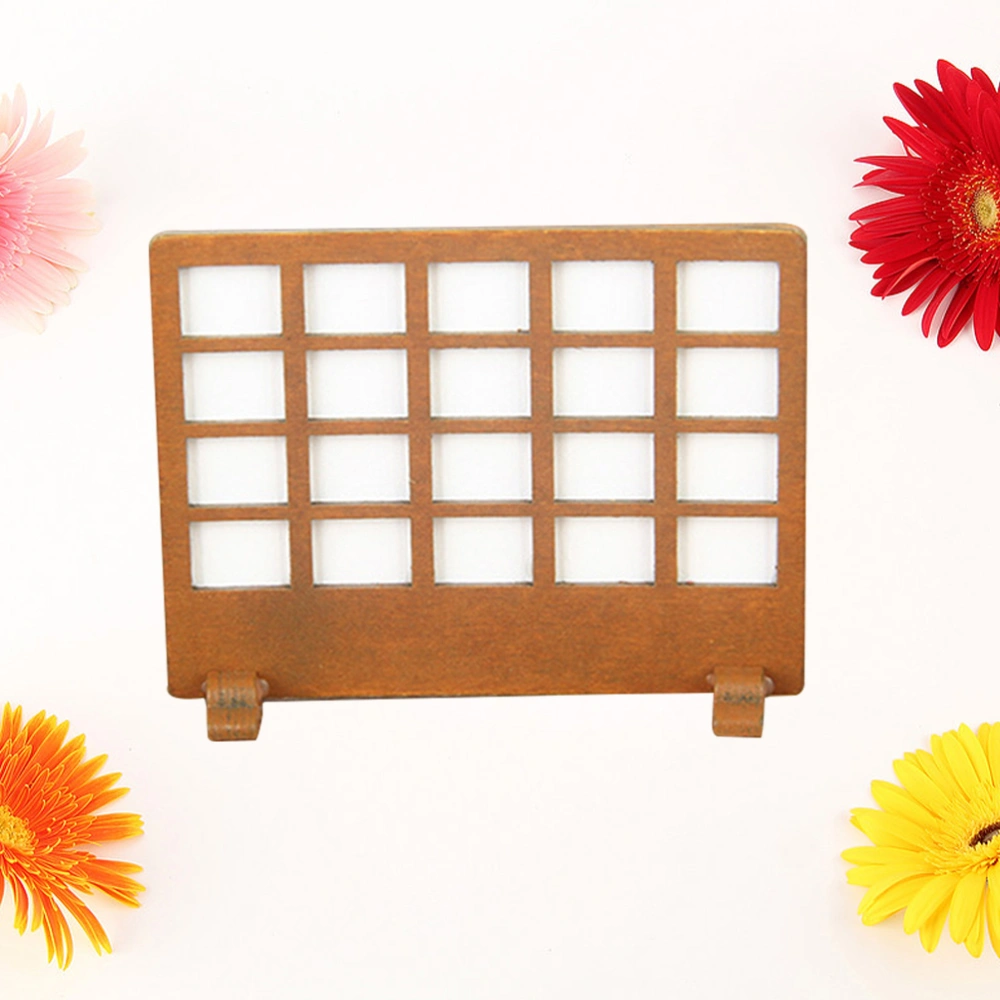 1PC Wooden Room Divider Decorative Screen Panel for Doll House Living Room Bedroom Decoration