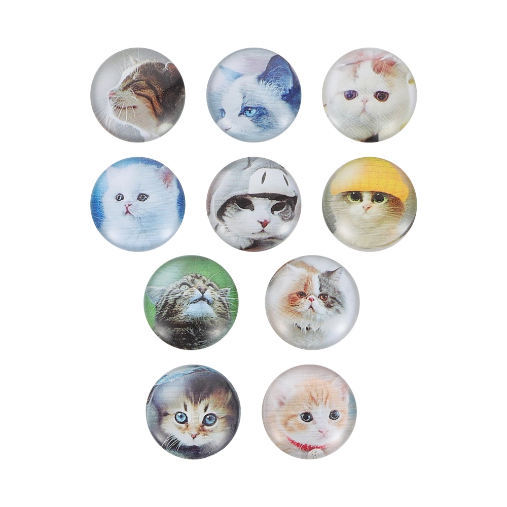 10pcs Lovely Refrigerator Magnets Cat Magnets Kitchen Refrigerator Decors