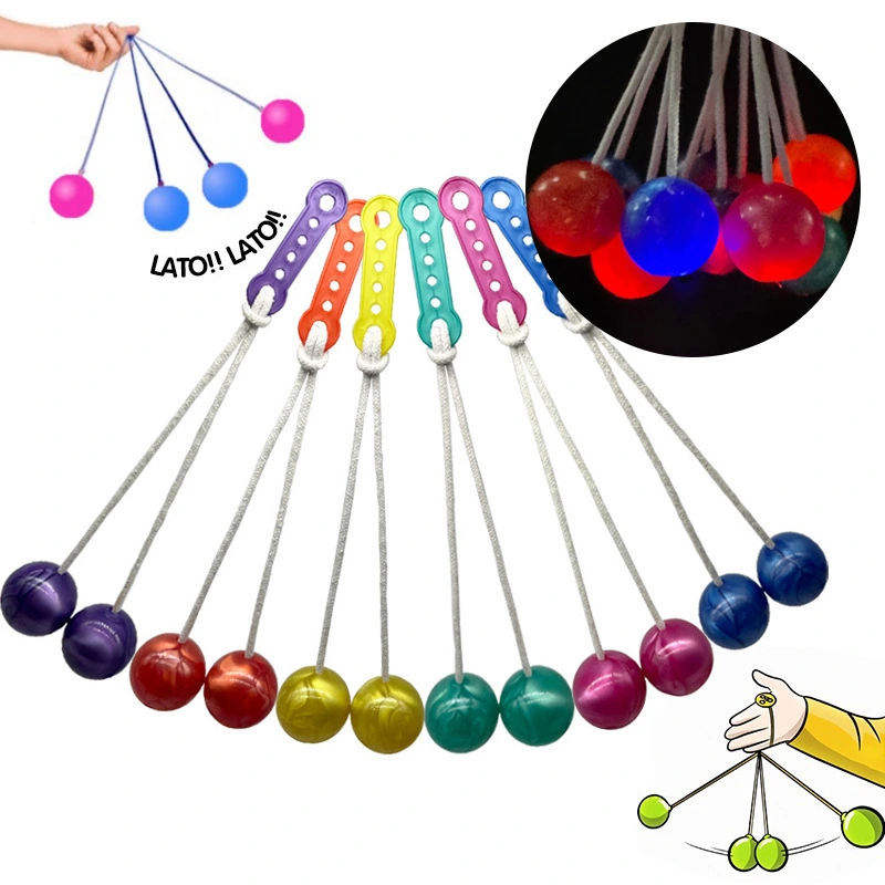 6pcs Novelty Clackers Balls on A String Hands Clackers Ball Toy Ball Swinging Ball Toys