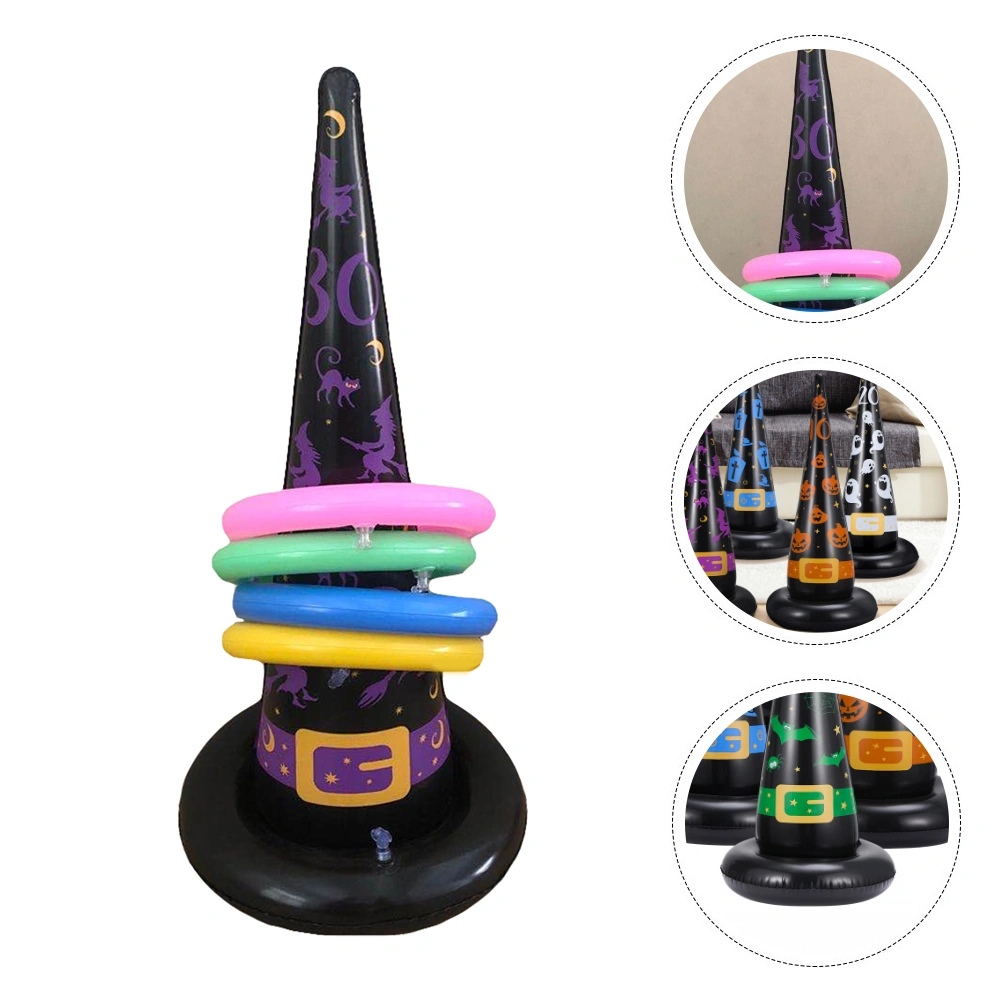 1 Set Inflatable Ring Toss Set Party Game Holiday Toys Halloween Decoration
