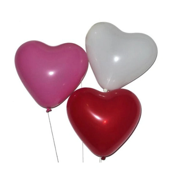 50pcs Heart Shaped Balloon Decoration for Wedding Birthday Party Toy for Kids Fun (Three Color Mixed)