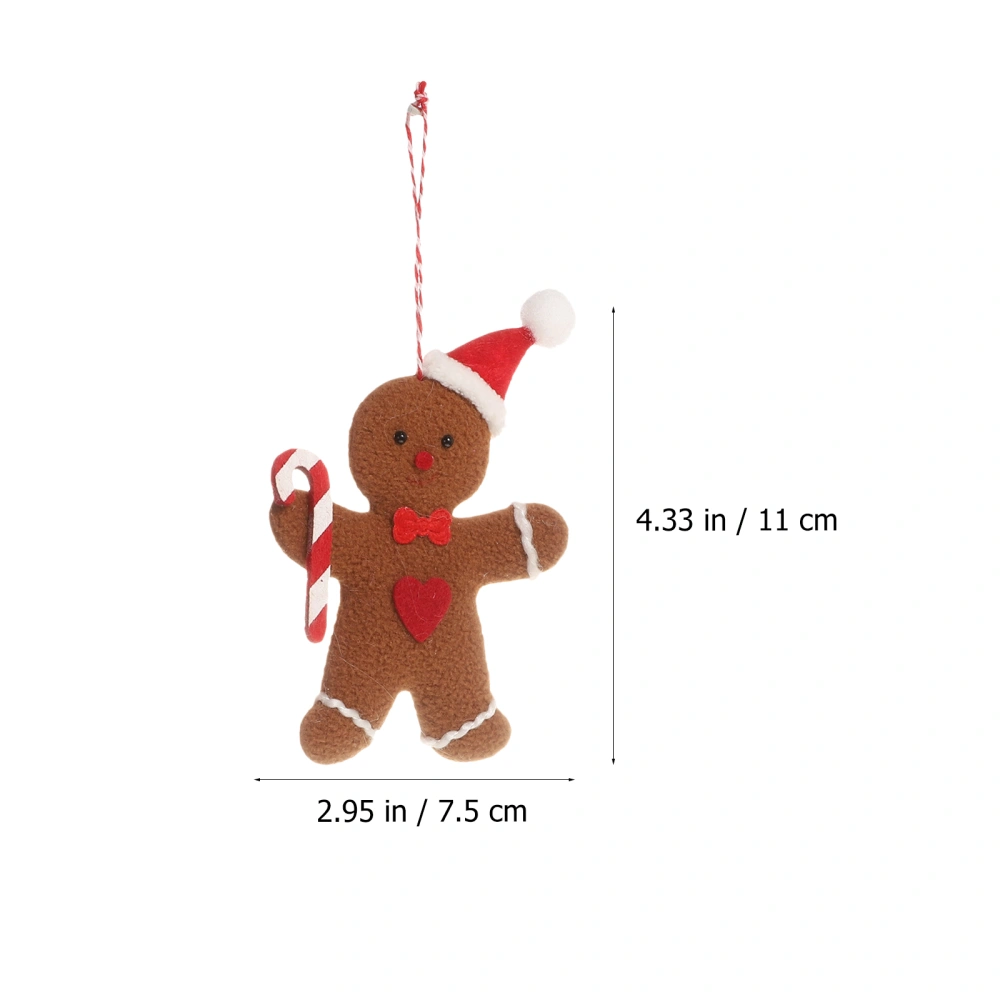 3Pcs Christmas Tree Pendant Scene Ornament Adorable Gingerbread Man Pendant