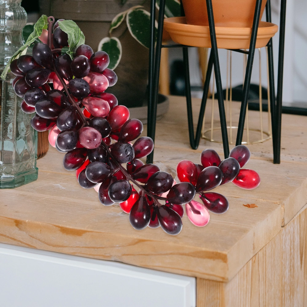 Artificial Grape Pendant Lifelike Grape Model Plastic Grape Figurine Fake Fruit Decoration