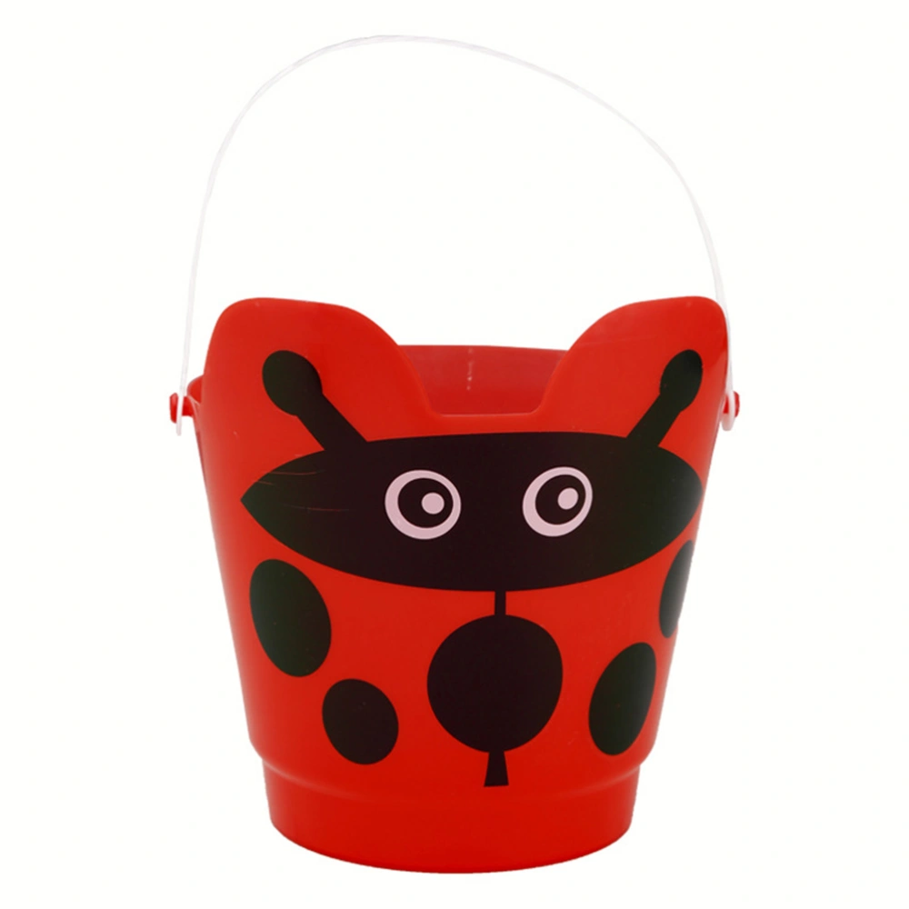 Smile Face Basket Kids Toy Storage Basket Bin Desktop Stationery Basket (Red)