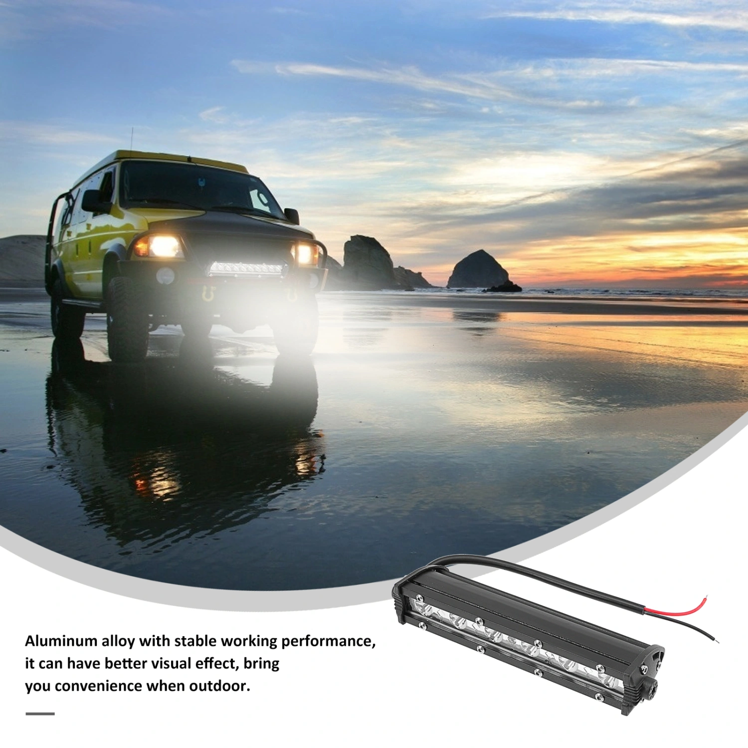 Car LED Light Bar Work Driving Lamp Single Row Off Road Light Driving Light