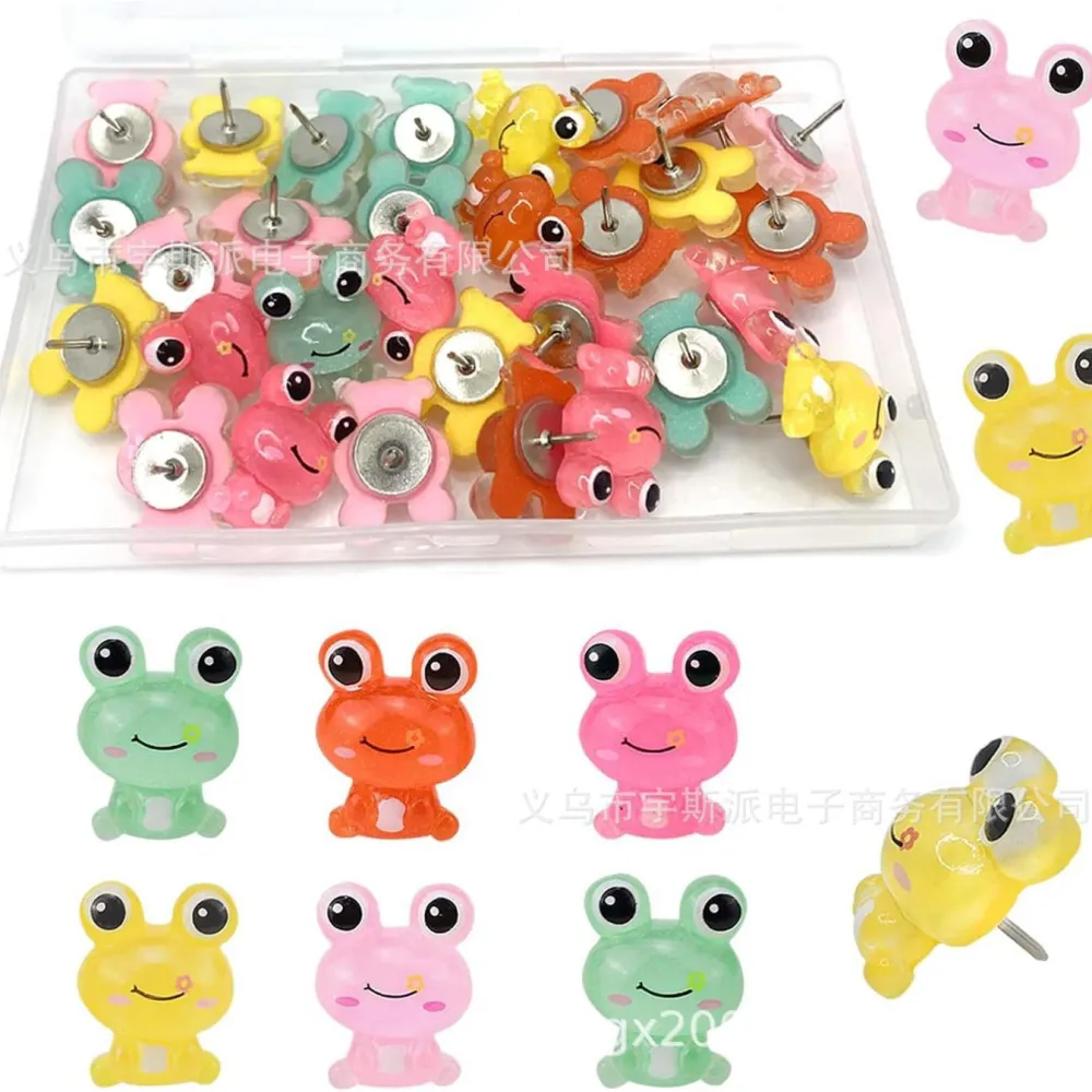 30Pcs Resin Thumbtacks Resin Push Pin Frog Shaped Thumbtacks  Thumb Tacks Map Push Pins