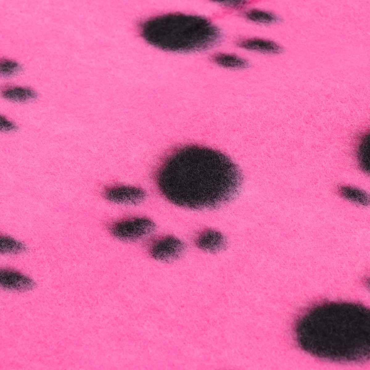 Pet Blanket for Dog Cat Animal Paw Double-sided Fleece Blankets All Year Round Puppy Kitten Bed Sleep Mat 60x70cm (Rose Red Background with Black Paws)