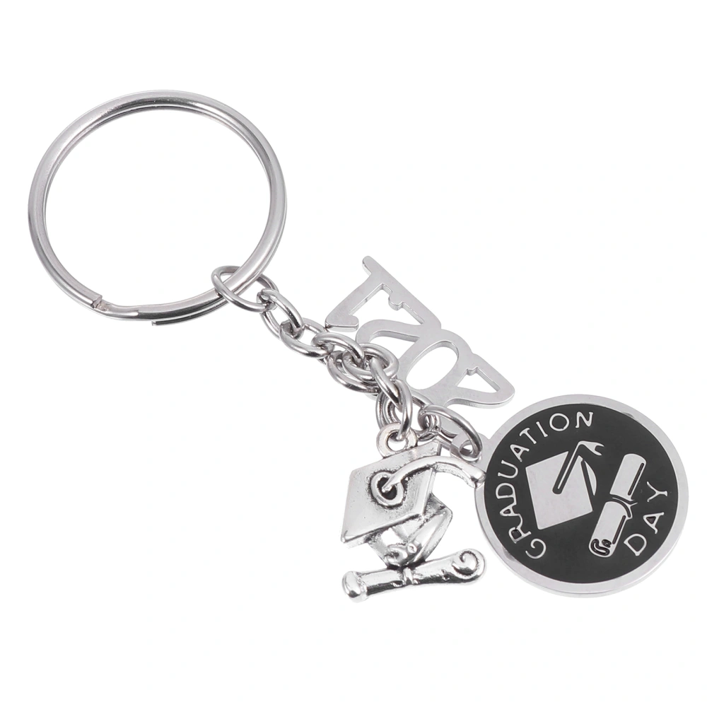 1 Pc 2021 Graduation Key Chain Trencher Keychain Creative Gift (Silver)