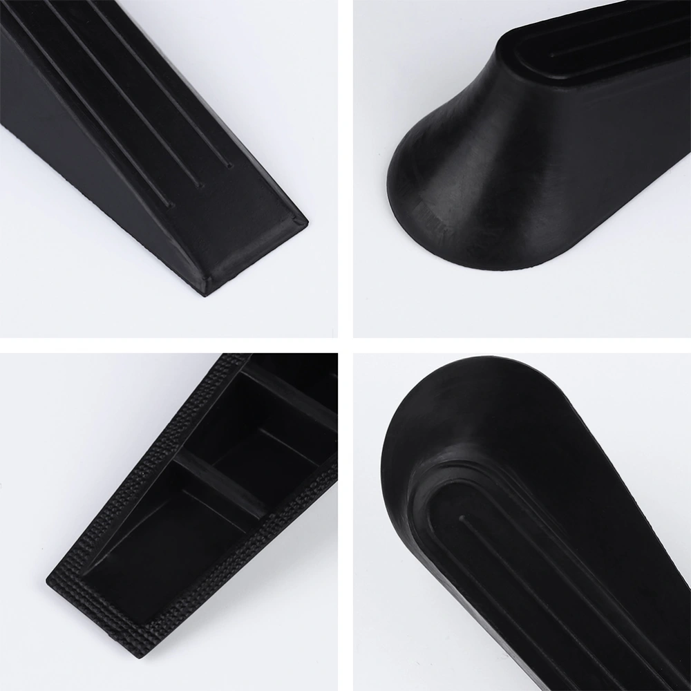 5pcs Door Stop Wedges Black Rubber Door Stoppers Home Office Door Stoppers