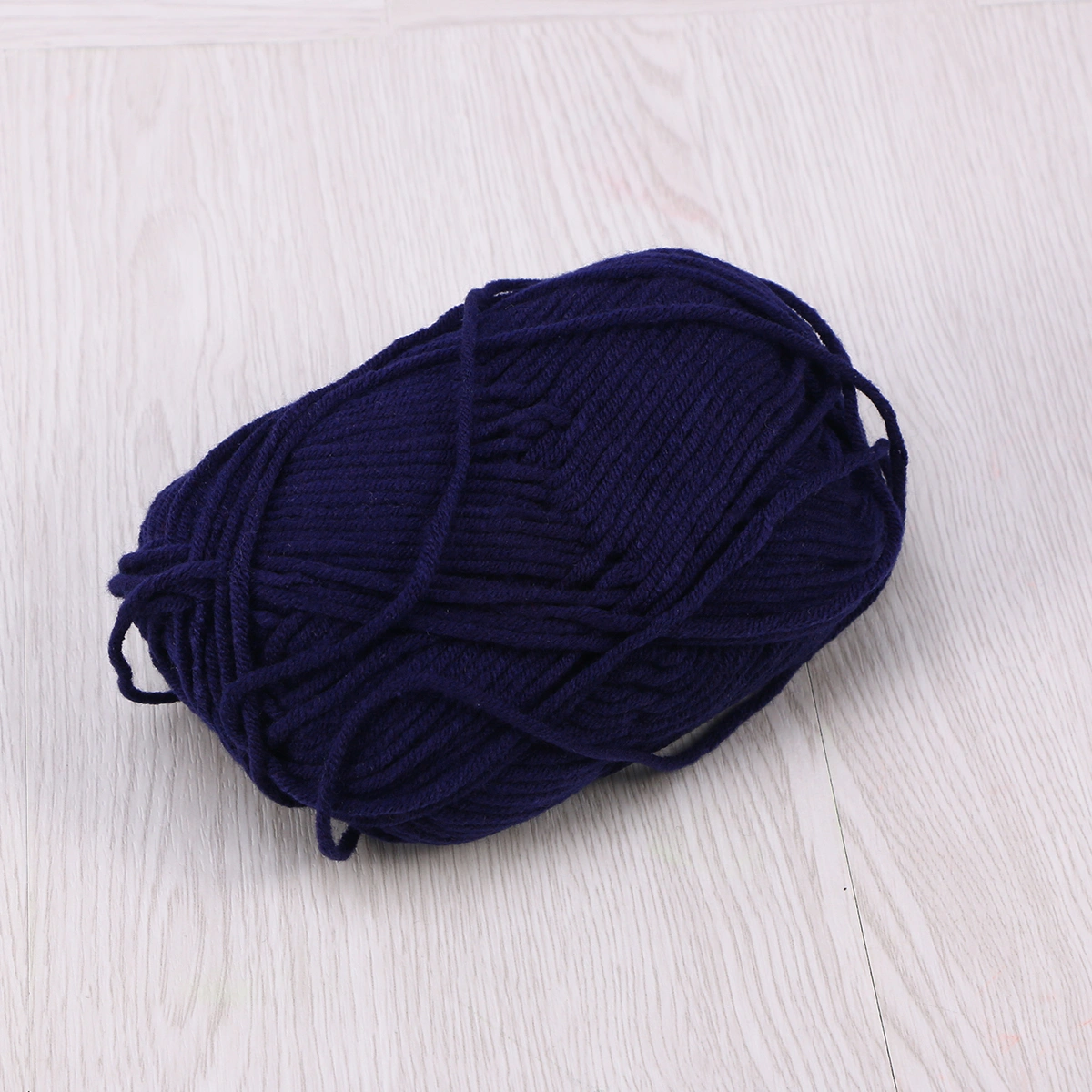 50g Milk Cotton Yarn Cotton Chunky Hand-woven Crochet Knitting Wool Yarn Warm Yarn for Sweaters Hats Scarves DIY (Dark Blue)