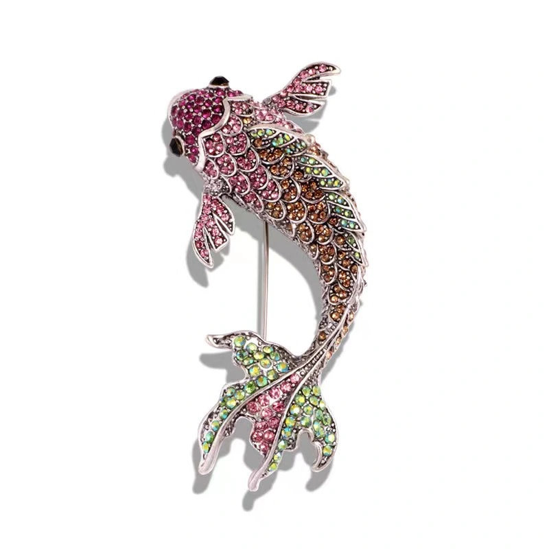 Carp Lapel Pin Women Clothes Brooch Fish Brooch Decoration for Suit Hat Scarf Backpack