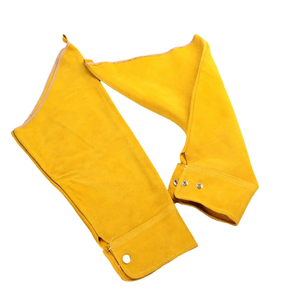 1 Pair of Protective Oversleeves Welding Oversleeves Sleeve Cover (Yellow)