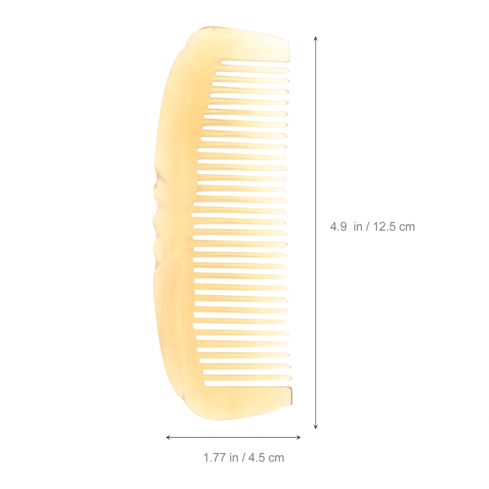 1pc Handmade Sheep Horn Comb Smooth Hair Combs Multi-purpose Massage Comb