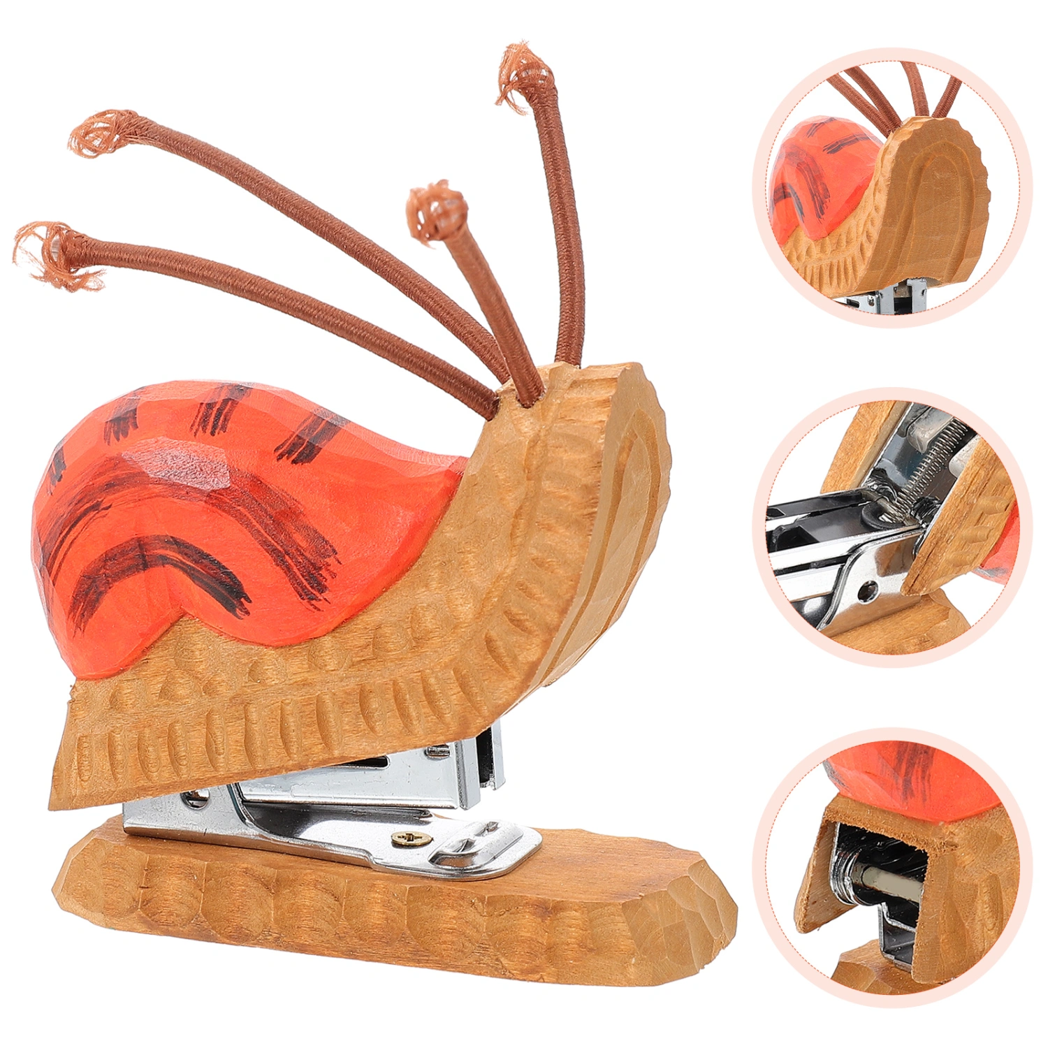 Office Supply Handmade Stapler Small Stapler Wooden Animal Stapler Statue Sculpture