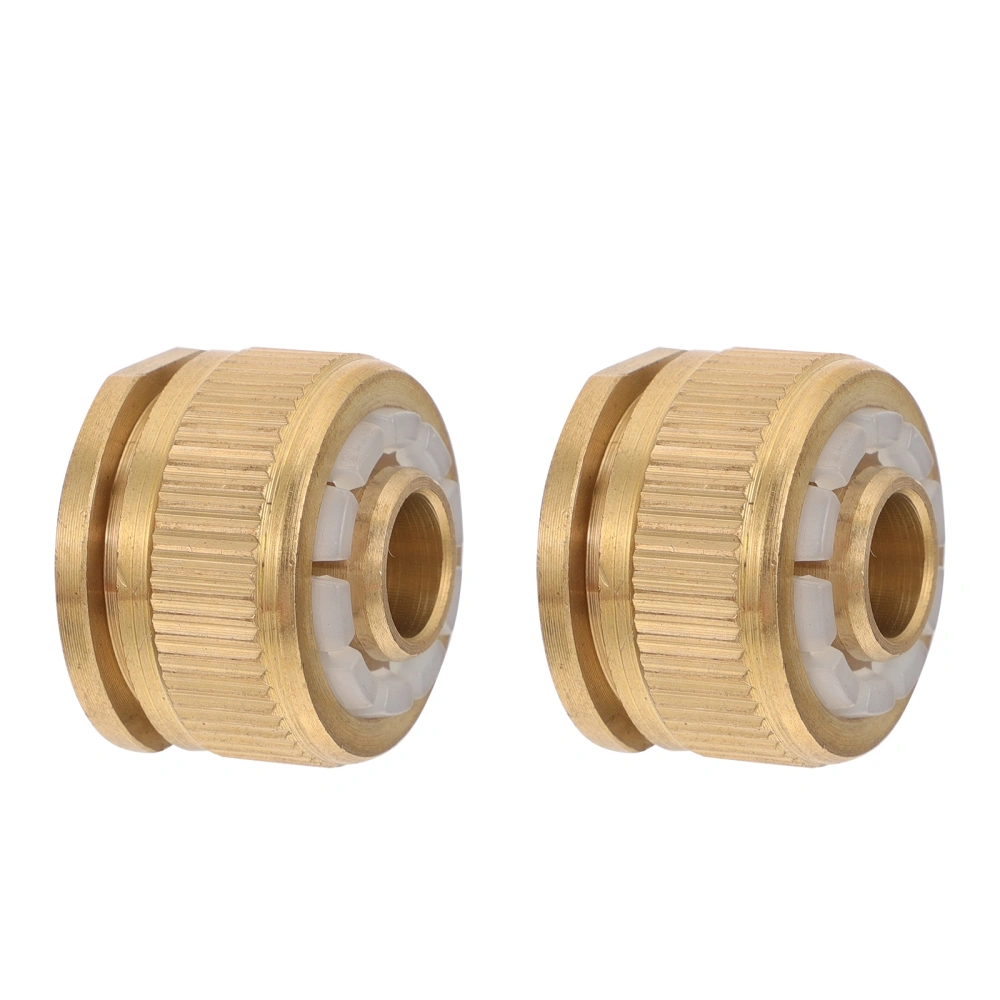 2Pcs 1/2 Car Washer Connector Water Pipe Copper Adapter Garden Faucet Adapter