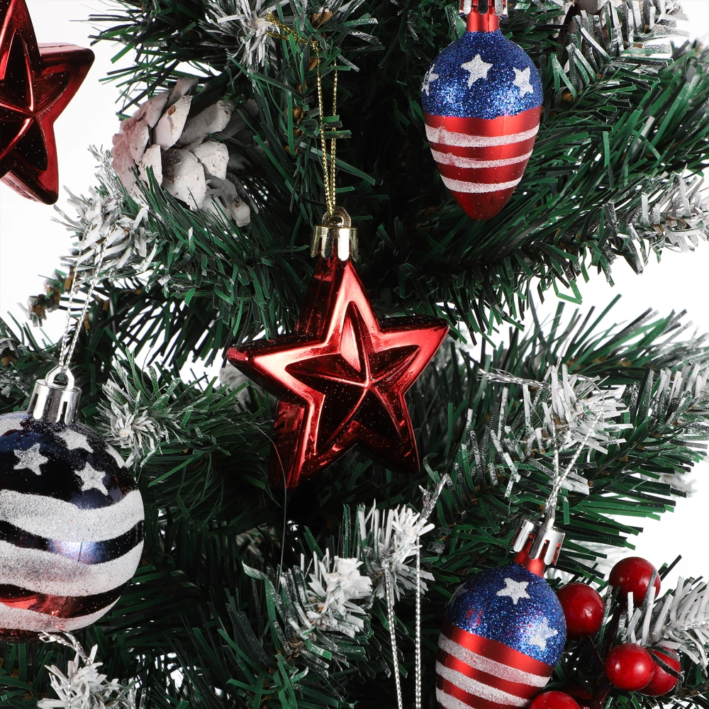 9pcs Colored Hanging Balls Independence Day Decors Party Ball Hanging Ornament