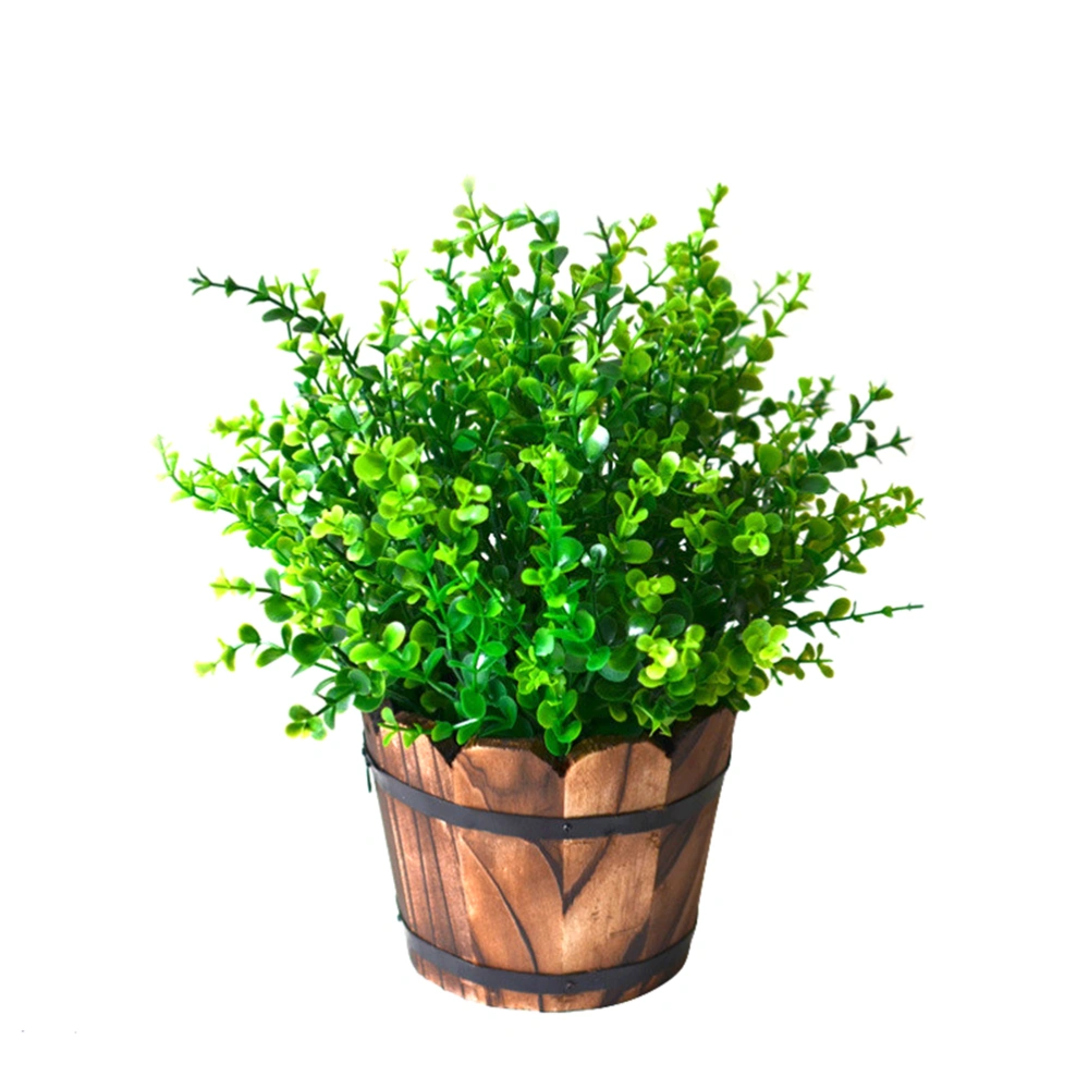 5 Pcs Plastic Green Plant Artificial Fake Simulation Herba Lysimachiae Decorative Lifelike Plants Home Office Party Decoration (Green)