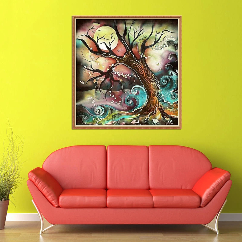5D Unframed Diamond Embroidery Painting of The Tree Cross Stitch Printing Crafts(c147)