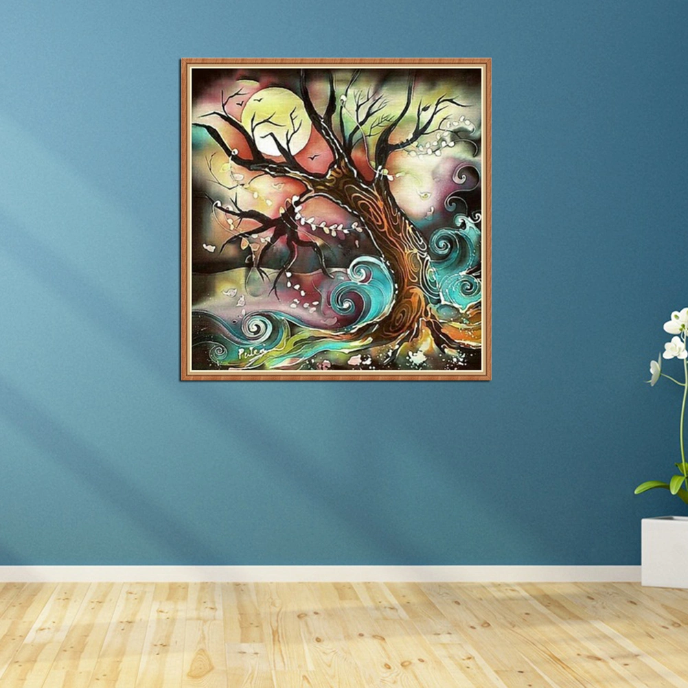 5D Unframed Diamond Embroidery Painting of The Tree Cross Stitch Printing Crafts(c147)