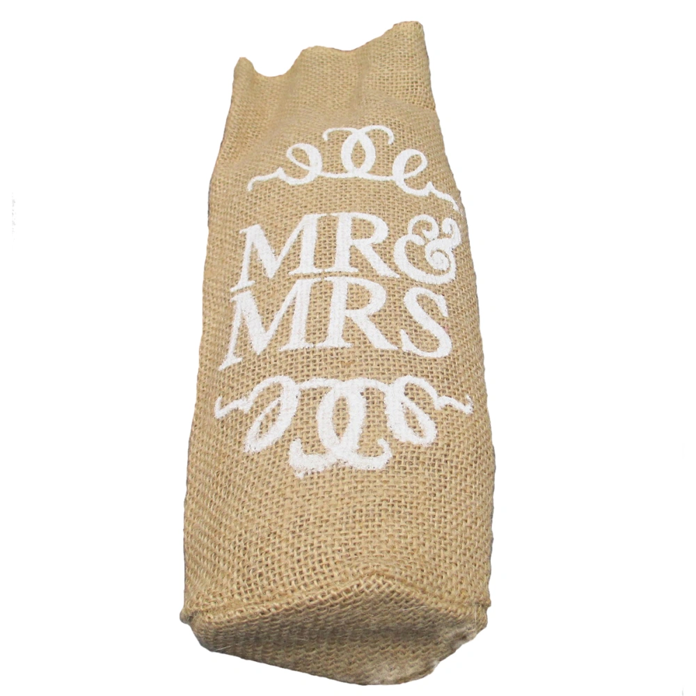 Linen Wine Bags Wine Mr & Mrs Host-Hostess Gift Bags Engagement Present