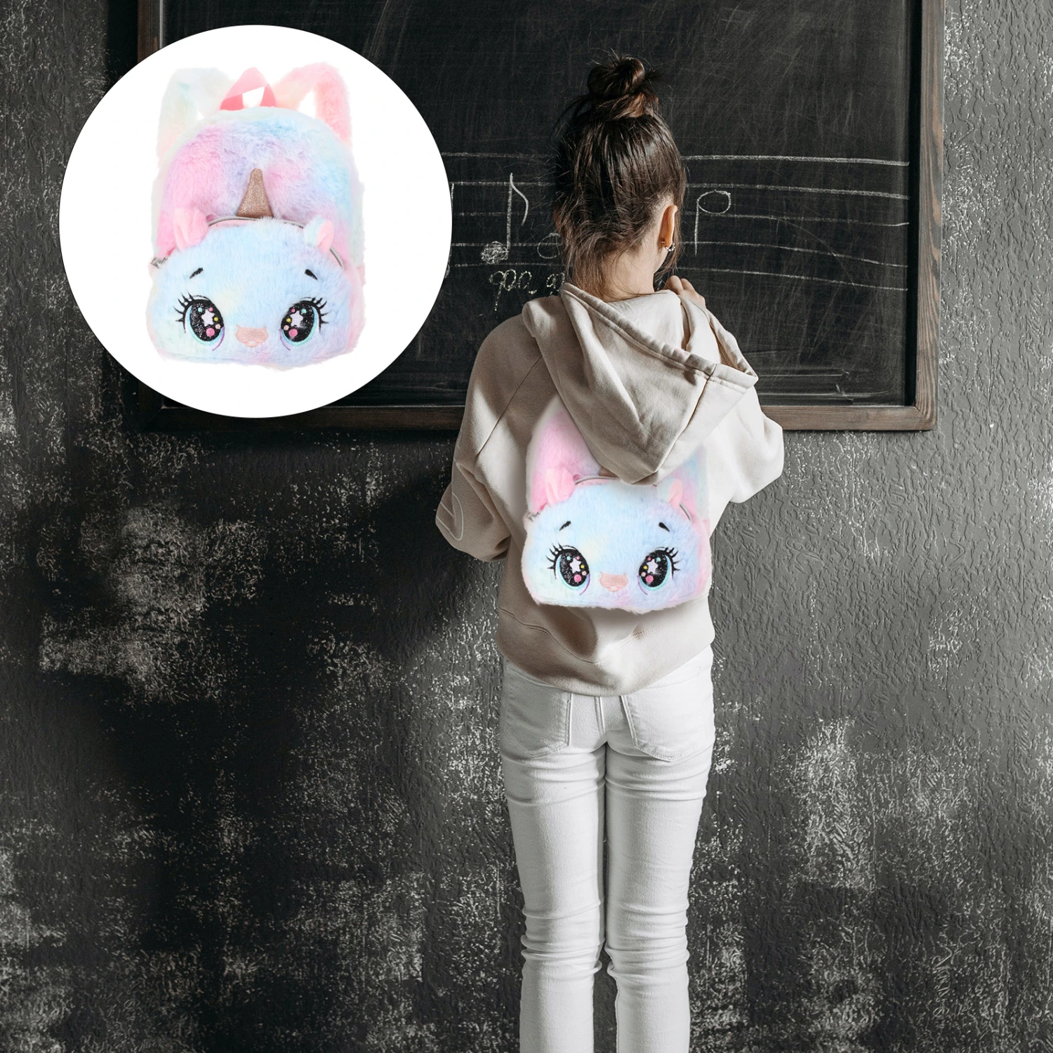 Adorable Unicorn Plush Shoulder Bag Plush Storage Bag Plush Storage Containers