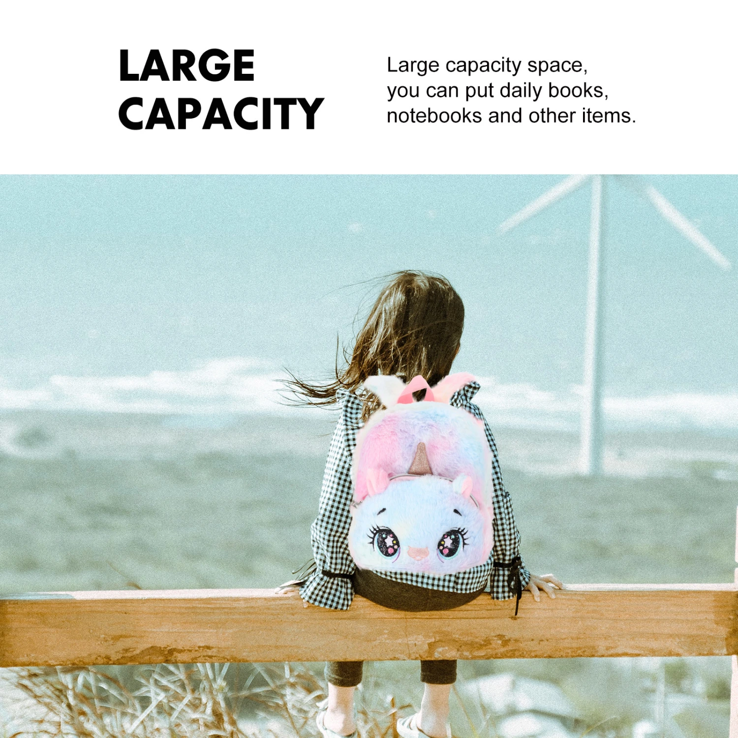 Adorable Unicorn Plush Shoulder Bag Plush Storage Bag Plush Storage Containers
