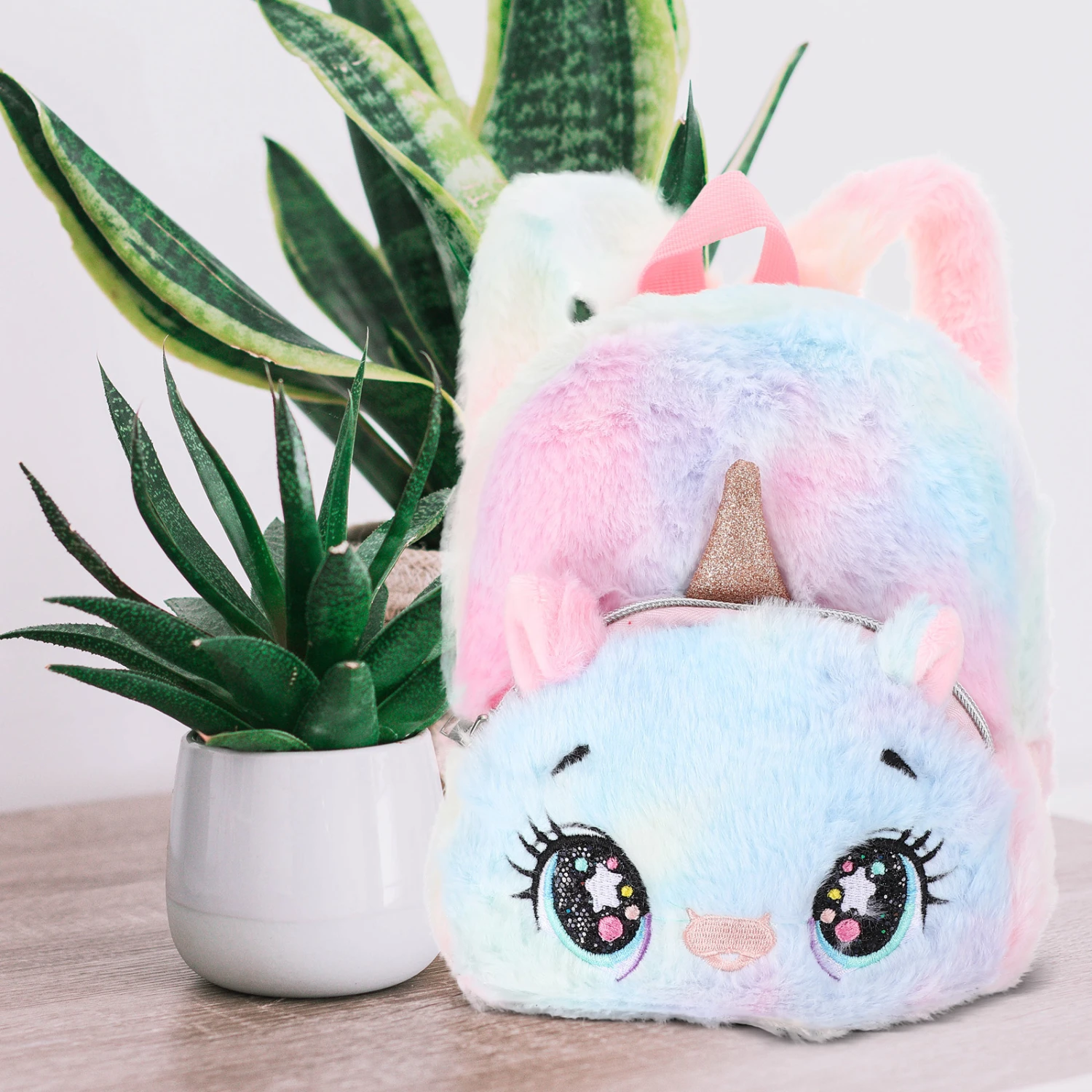 Adorable Unicorn Plush Shoulder Bag Plush Storage Bag Plush Storage Containers