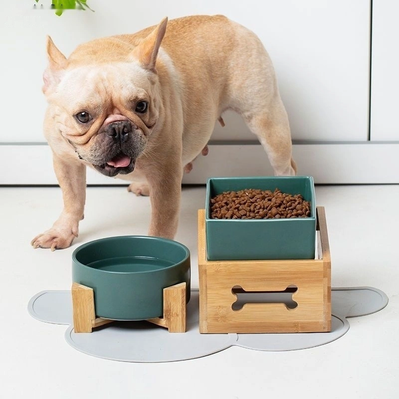 Large Capacity High Stand Ceramic Pet Bowl