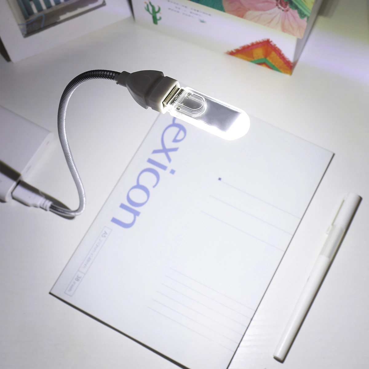 OSALADI 5 Pcs LED Night Light USB Laptop Keyboard Lamp Night Reading Light Portable Mini Table Lamp for Home Dorm School