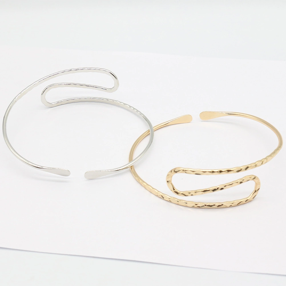 2pcs Upper Arm Cuff Open Arm Bracelet Armband Bangle Jewelry for Women
