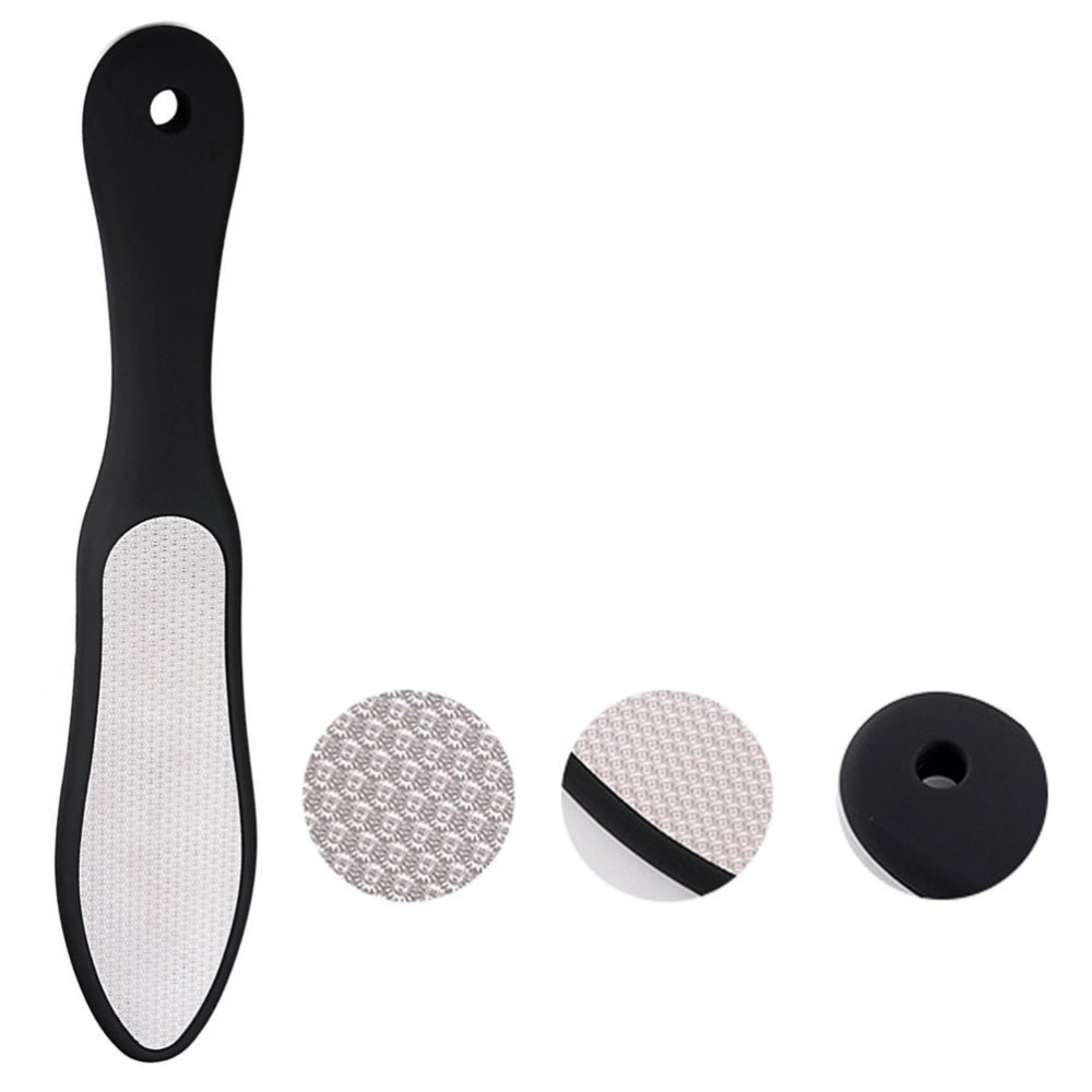 2pcs Double Sided Grinding Foot File Stainless Steel Callus Remover Foot Rasp Callus Removal Pedicure Tool (Size S and Size L)