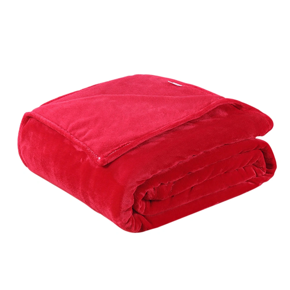 Gorgeous Flannel Fleece Pet Blanket Cozy Towel Solid Color Pet Blanket(Bright Red)