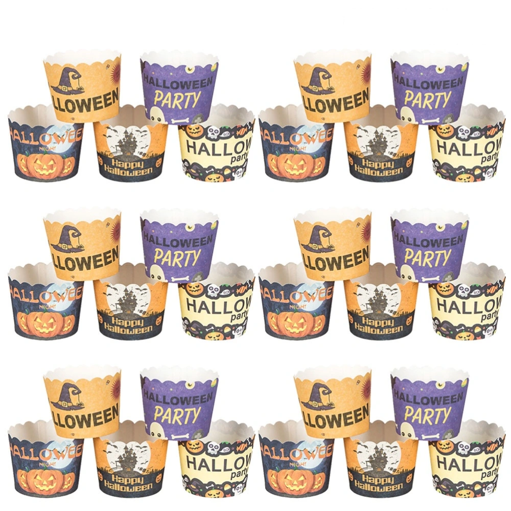 150Pcs Pumpkin Pattern Cake Moulding Standing Cake Paper Cups Muffin Cup Baking Cupcake Cup Random Style