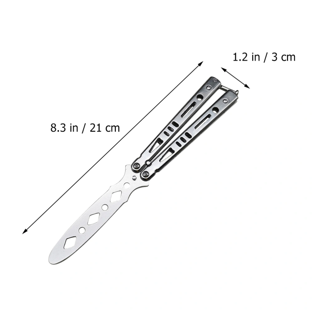 1Pc Blunt Balisong Dull Balisong Trainer Practice Training Cutter Tool