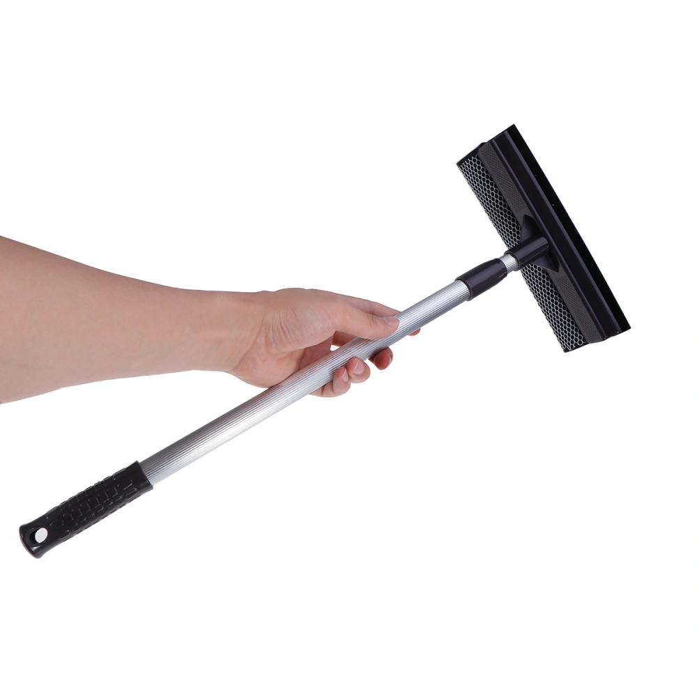 Telescopic Window Cleaner Extendable Window Scrubber Window Cleaning Squeegee(Grey)