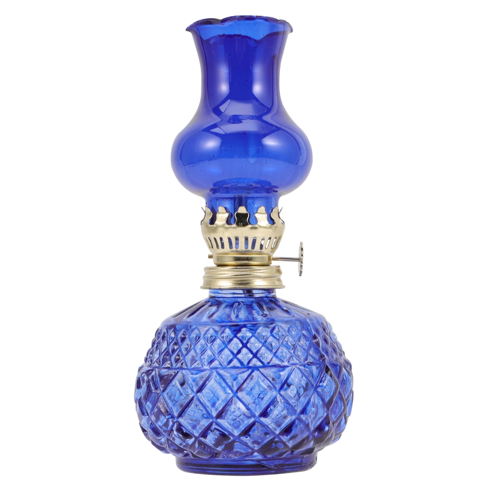 Glass Kerosene Lamp Retro Oil Lamp Butter Lamp Decor Home Buddha Worship Lamp