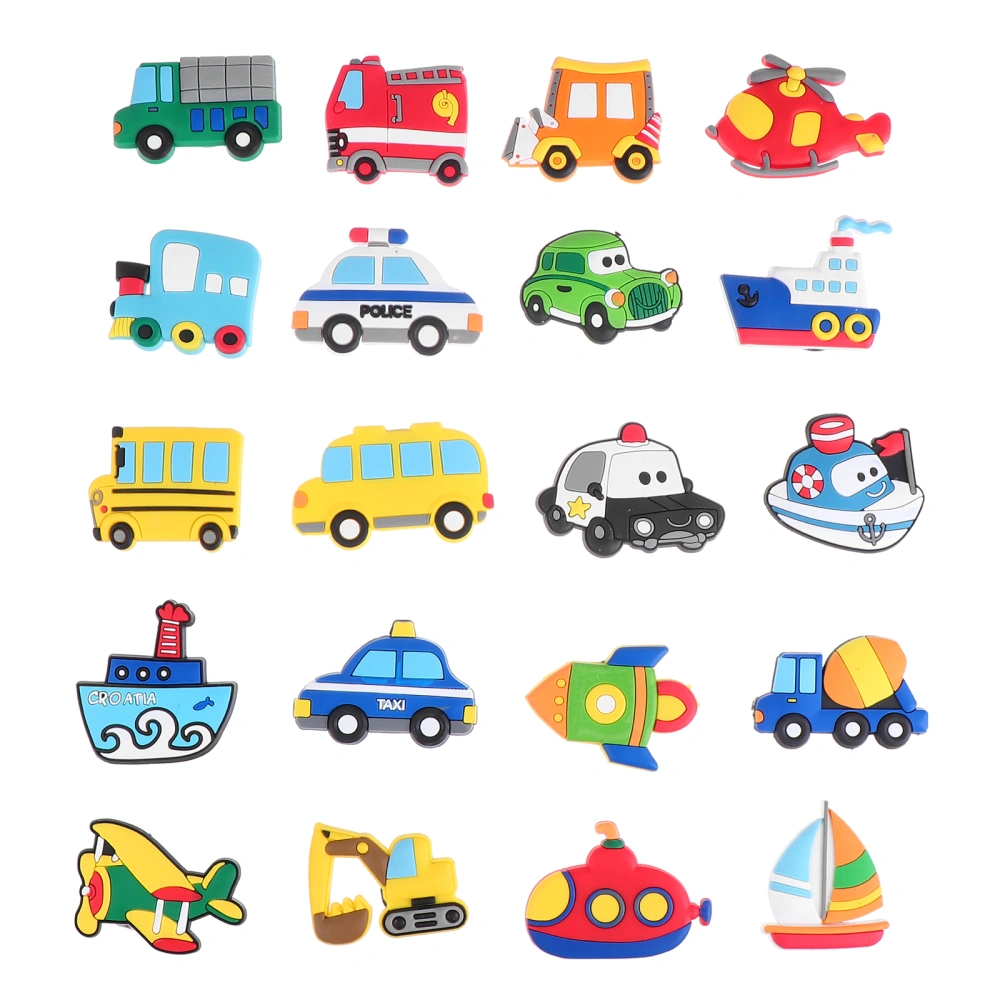 20pcs Fridge Magnets Vehicle Magnet Set Cartoon Refrigerator Magnets for Kids