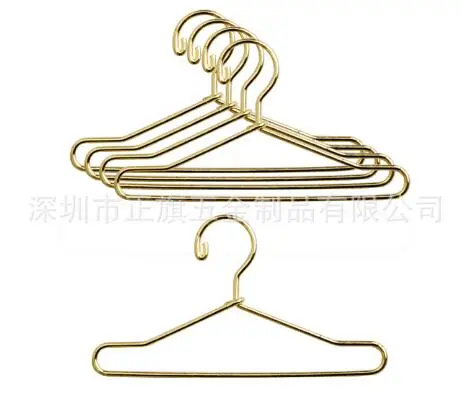 20pcs Metal Dolls Clothes Hangers Mini Doll Closet Hangers Doll House Mini Hangers