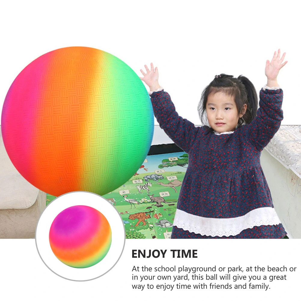 1 Pc Child Flapping Balls PVC Inflatable Balls Outdoor Rainbow-color Ball