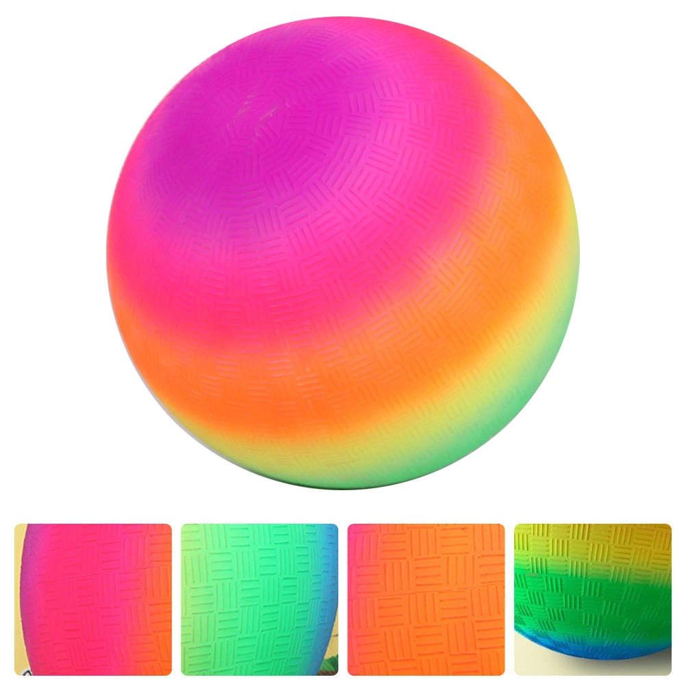 1 Pc Child Flapping Balls PVC Inflatable Balls Outdoor Rainbow-color Ball