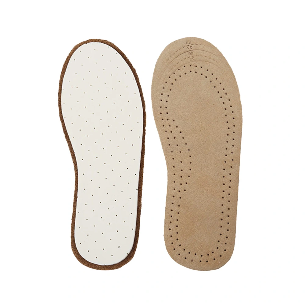 New Men Women Can Be Cut Leather Insoles Sweat Antibacterial Deodorant Cushion Foot Shoes Care Accessories Size S (24-28)