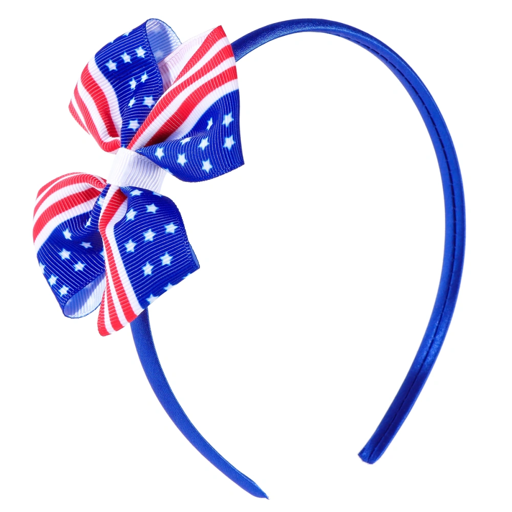 America Flag Hair Clip Kids Chiledren Girls Bowknot Hairpins for Independence Day 4th of July National Day (Blue)